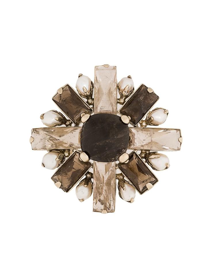 Goossens Baguette Brooch - Silver