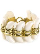 Vaubel Connected Teeth Bracelet - White