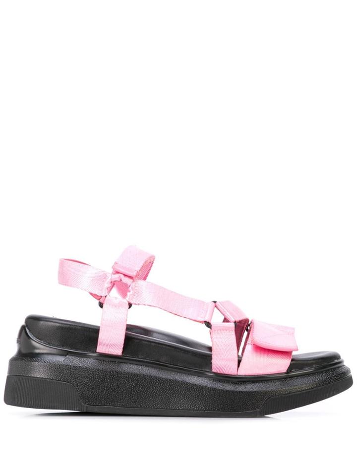 Suzanne Rae Platform Strappy Sandals - Pink