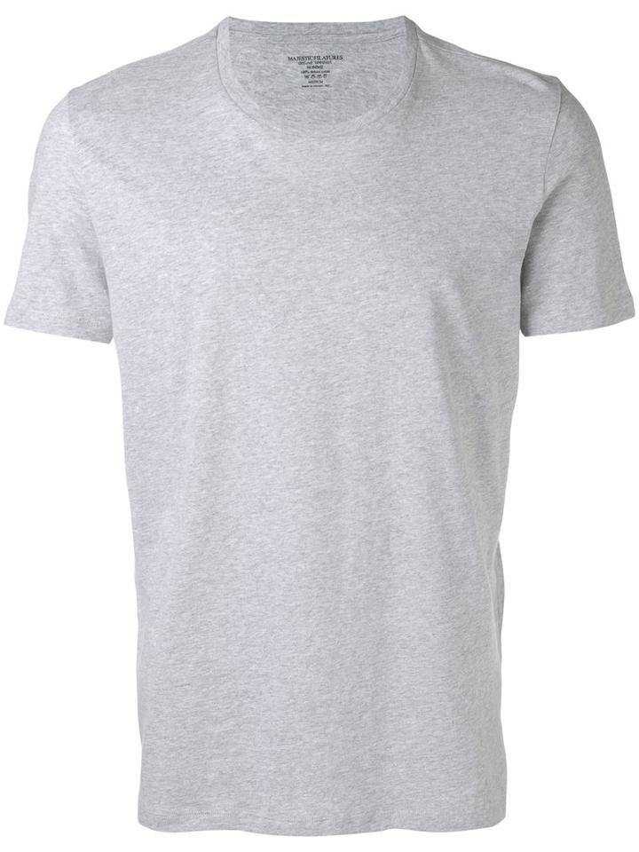 Round Neck T-shirt - Men - Cotton - Xxl, Grey, Cotton, Majestic Filatures