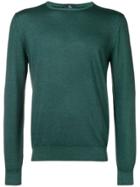 Fay Crew Neck Lightweight Sweater - Green