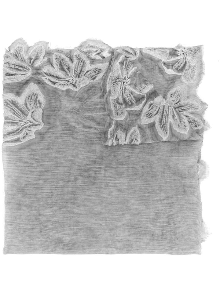 Faliero Sarti Embroidered Scarf - Grey
