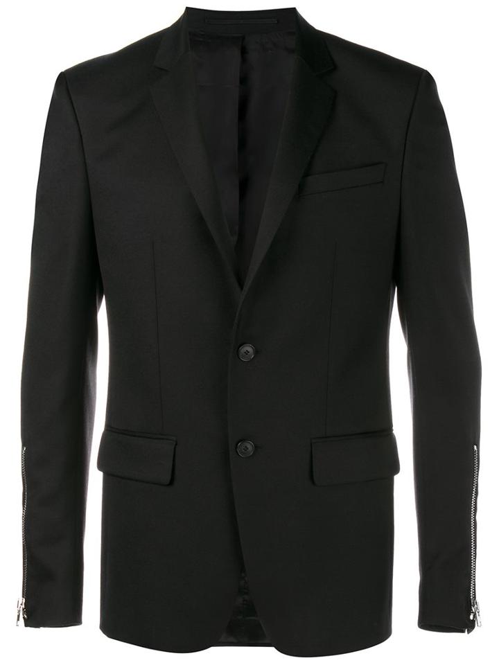 Givenchy Tailored Wool-blend Jacket, Men's, Size: 50, Black, Cotton/polyamide/cupro/wool