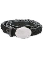 Golden Goose Deluxe Brand Braided Belt, Men's, Size: 100, Black, Leather