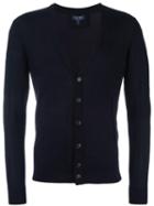 Armani Jeans V-neck Cardigan, Men's, Size: Xl, Blue, Wool