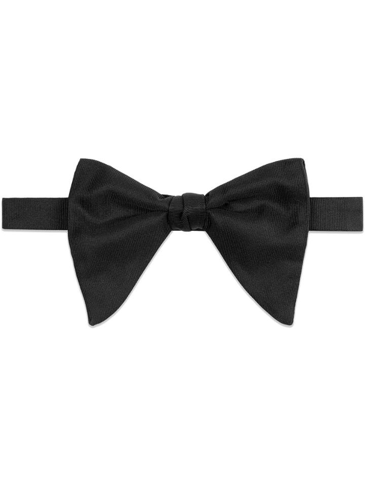 Gucci Long Silk Faille Bow Tie - Black