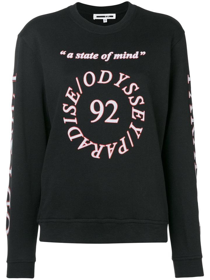 Mcq Alexander Mcqueen Logo Printed Long Sleeve T-shirt - Black