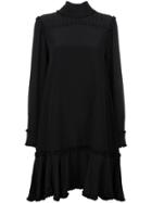 Ermanno Scervino Pleats And Ruffles Short Dress - Black
