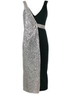 Patrizia Pepe Sequin Panel Dress - Black