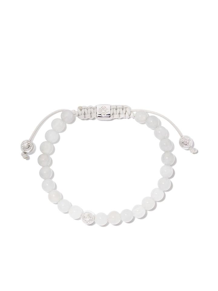 Shamballa Jewels 18kt White Gold, Diamond & Moonstone Beaded