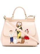 Dolce & Gabbana Family Patch 'sicily' Tote, Women's, Nude/neutrals
