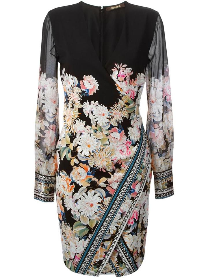 Roberto Cavalli Floral Wrap Dress