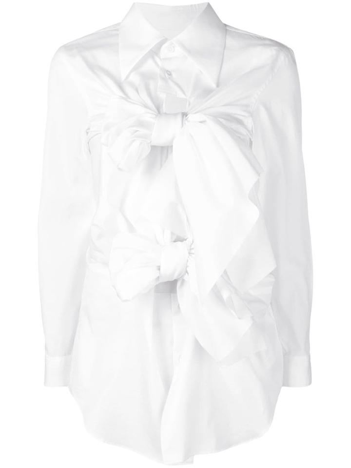 Comme Des Garçons Bow Tied Blouse - White