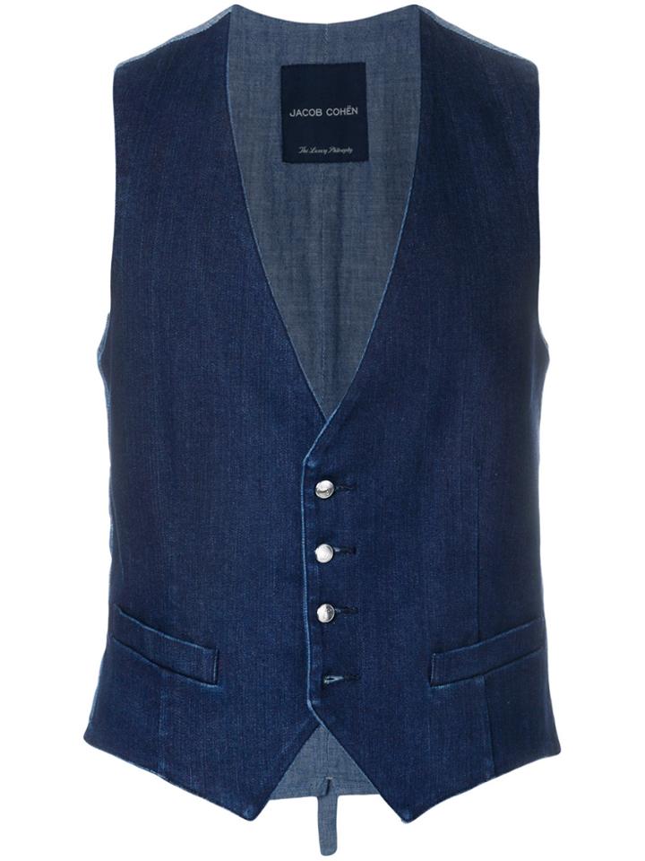 Jacob Cohen Classic Waistcoat - Blue