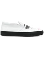 Moschino Pop Art Print Slip-on Sneakers - White