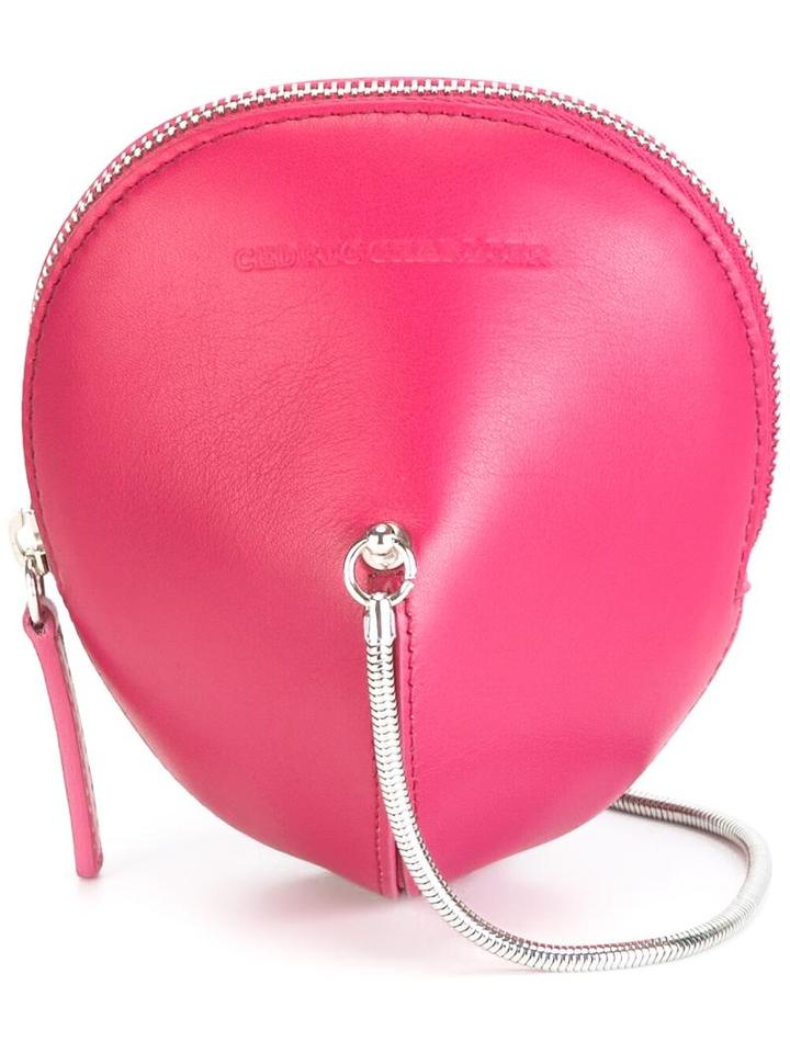 Cédric Charlier - Circular Shaped Crossbody Bag - Women - Calf Leather - One Size, Women's, Pink/purple, Calf Leather