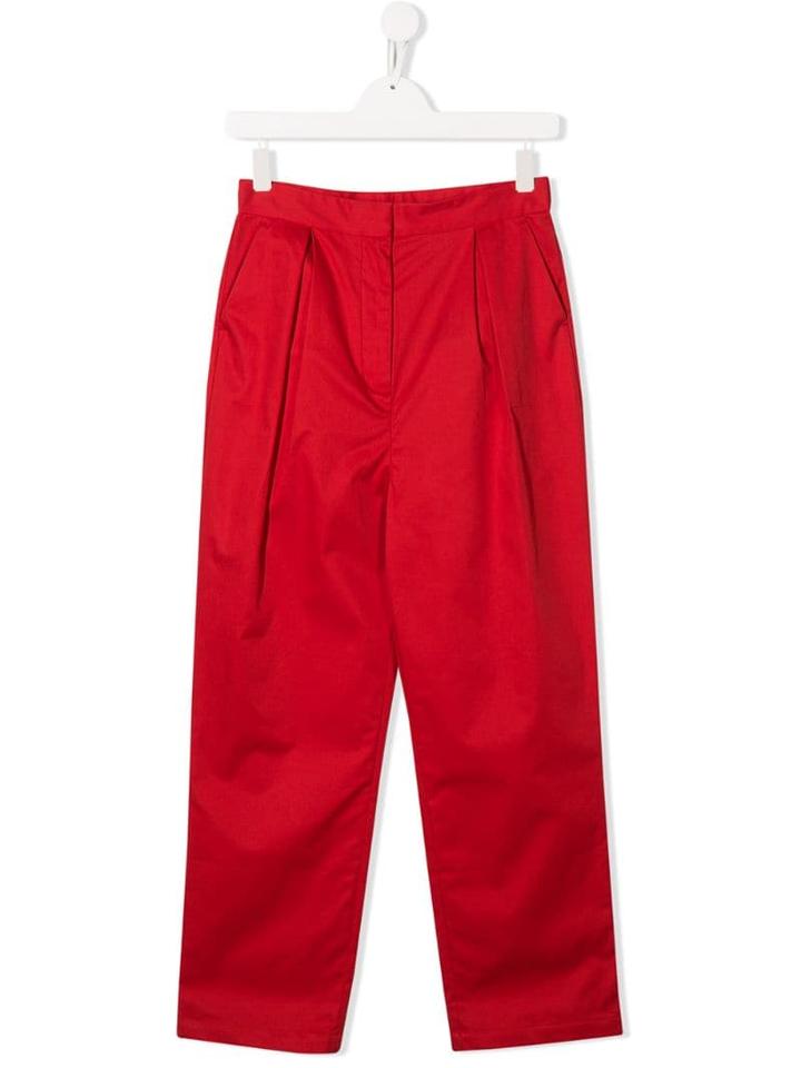 Burberry Kids Teen Pleated Tapered Trousers