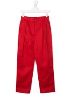 Burberry Kids Teen Pleated Tapered Trousers