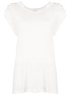 Iro Lace Up Shoulders Detail T-shirt - White