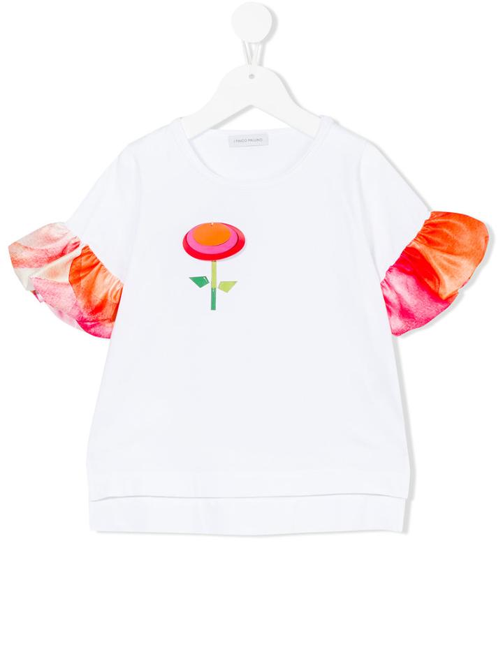 I Pinco Pallino - Contrast Sleeves T-shirt - Kids - Cotton/polyester/spandex/elastane - 6 Yrs, Girl's, White