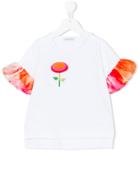 I Pinco Pallino - Contrast Sleeves T-shirt - Kids - Cotton/polyester/spandex/elastane - 6 Yrs, Girl's, White