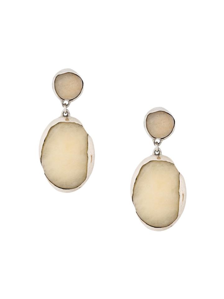 Faris Ovo Drops Earrings - Nude & Neutrals