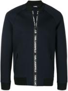 Karl Lagerfeld Logo Bomber Jacket - Blue