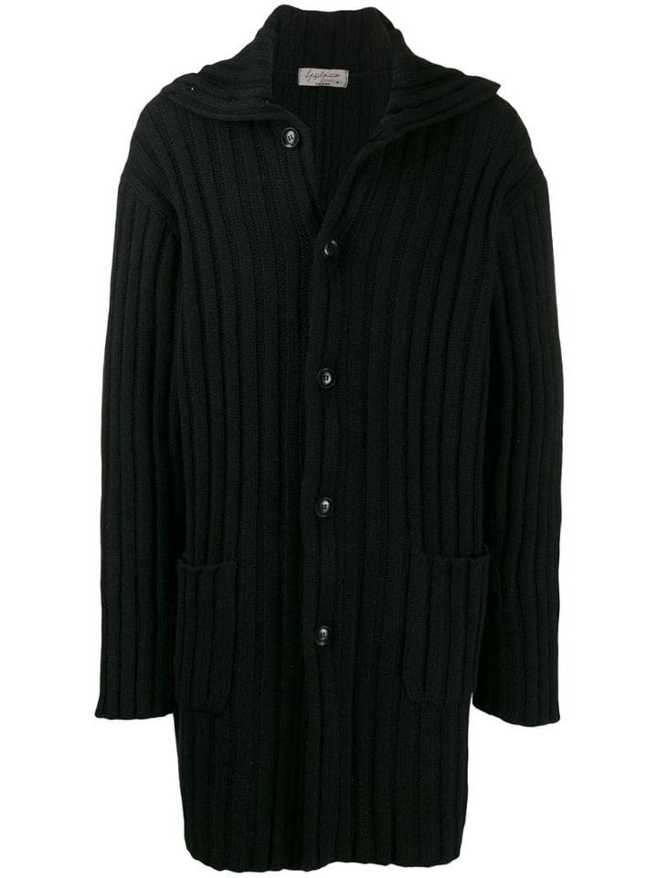 Yohji Yamamoto Maxi Sweatshirt Coat - Black