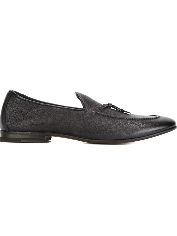 Henderson Baracco Tassel Detail Loafers, Men's, Size: 42.5, Blue, Deer Skin/leather