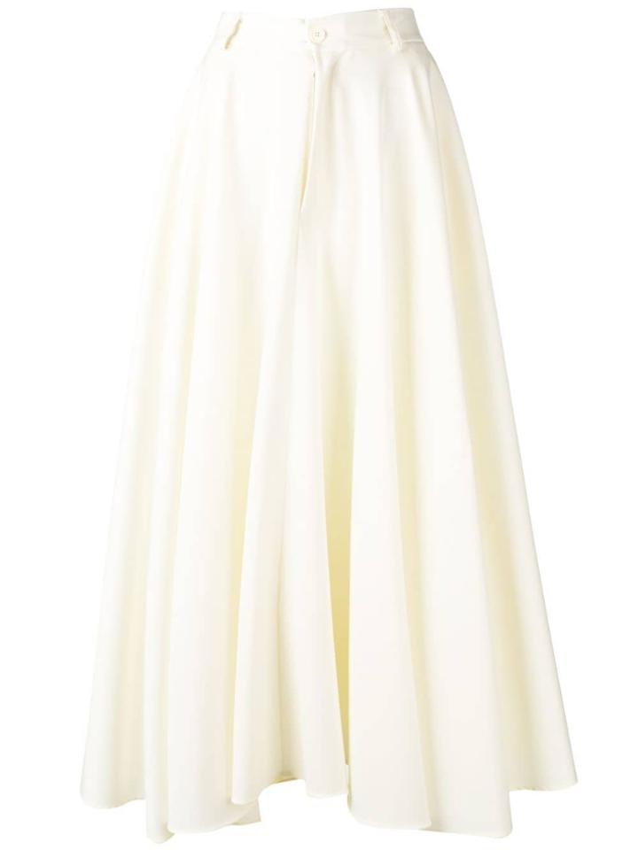 Mm6 Maison Margiela Flared Maxi Skirt - White