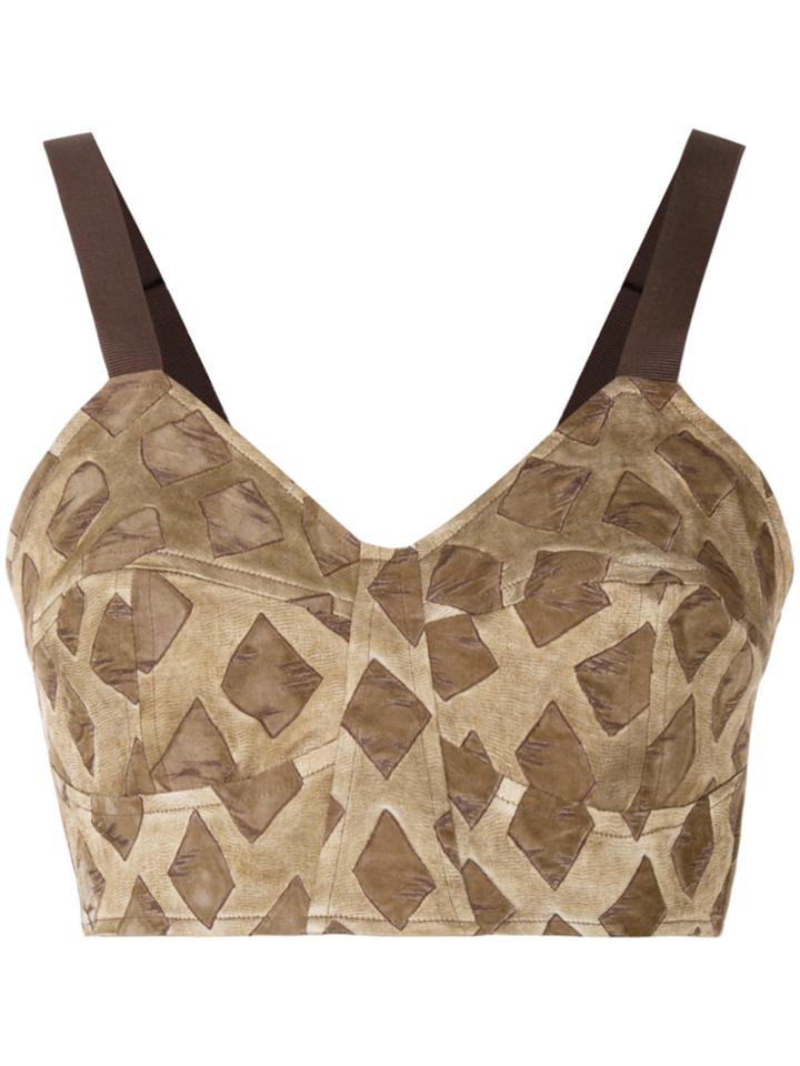 Uma Wang Cropped Bralet - Brown