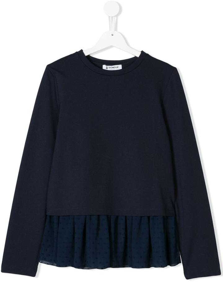 Dondup Kids Ruffle Trimmed Blouse - Blue