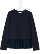 Dondup Kids Ruffle Trimmed Blouse - Blue