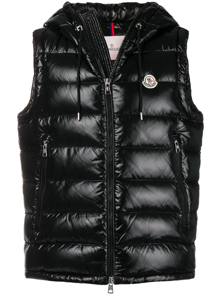 Moncler Lanoux Hooded Vest - Black
