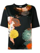 Dries Van Noten Reefs Print Blouse, Women's, Size: Xs, Black, Silk/cotton