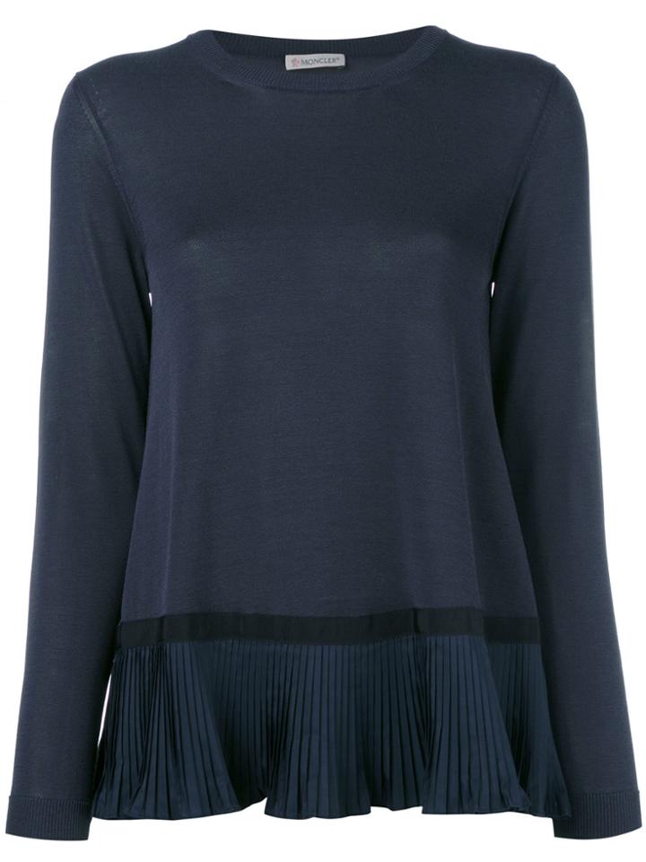 Moncler Pleated Hem Top - Blue