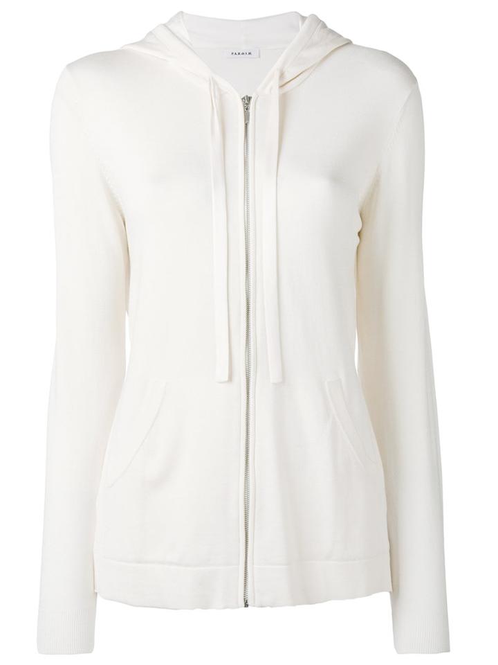 P.a.r.o.s.h. Zip-up Hoodie, Women's, Nude/neutrals, Silk/spandex/elastane