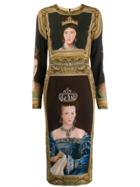 Dolce & Gabbana Queen-print Dress - Neutrals