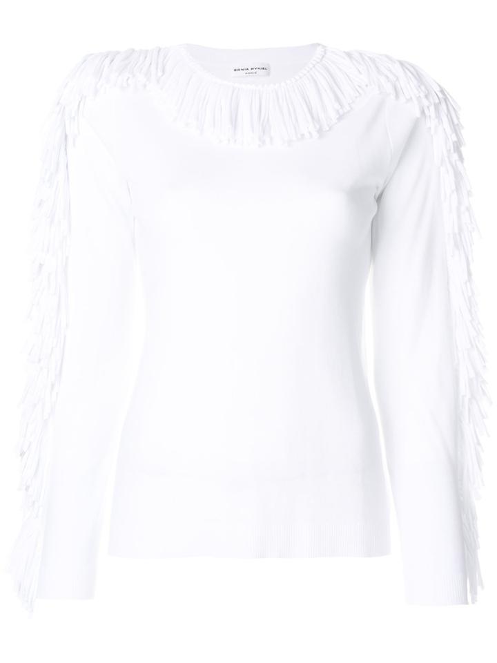 Sonia Rykiel Fringe Detail T-shirt - White