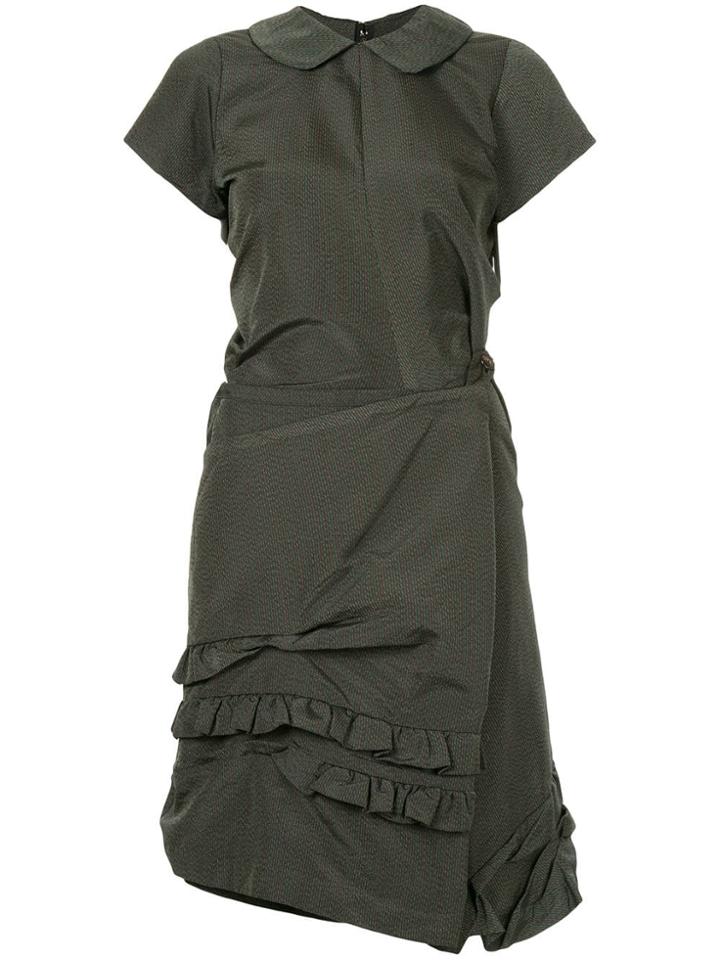 Comme Des Garçons Vintage Striped Twisted Dress - Black