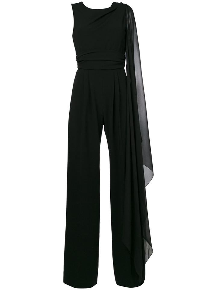 Max Mara Ruffle Detail Jumpsuit - Black