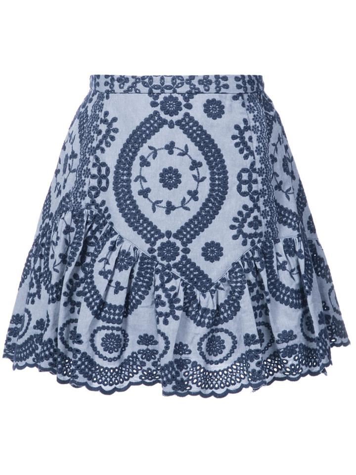 Love Shack Fancy Printed Skirt - Pink & Purple