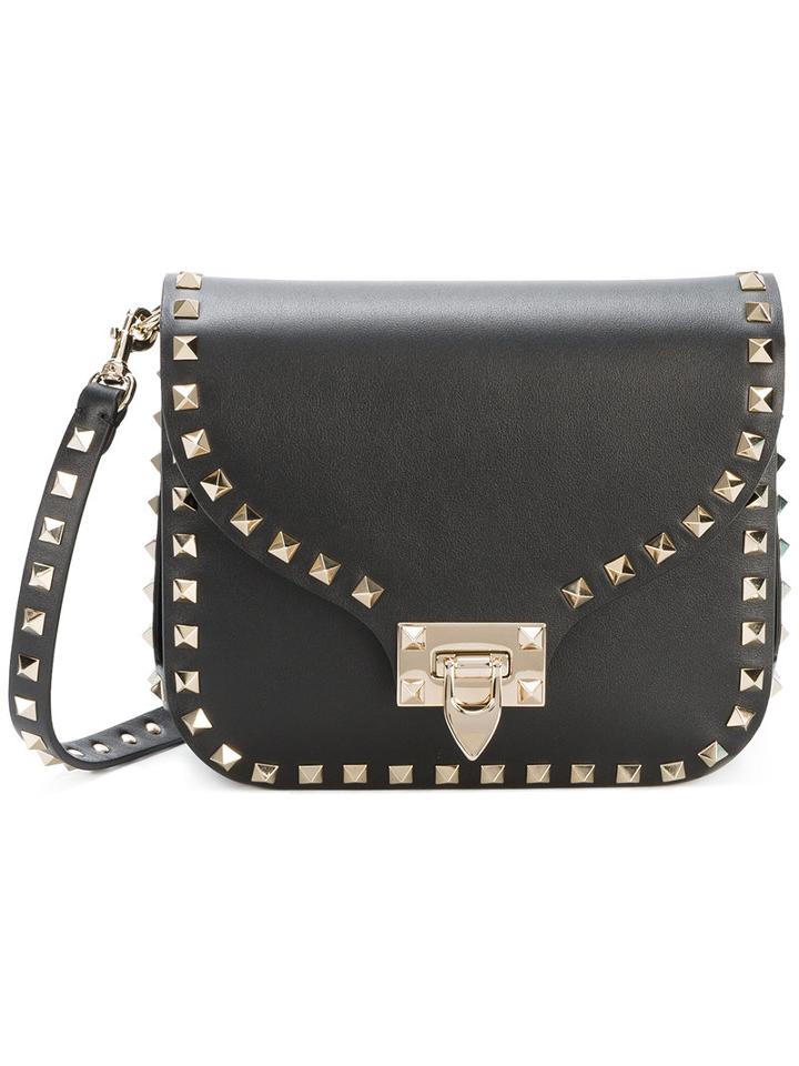 Garavani Rockstud Shoulder Bag - Women - Leather/metal - One Size, Black, Leather/metal, Valentino