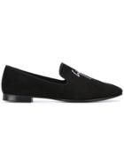 Giuseppe Zanotti Design Signature Crystal Slippers - Black