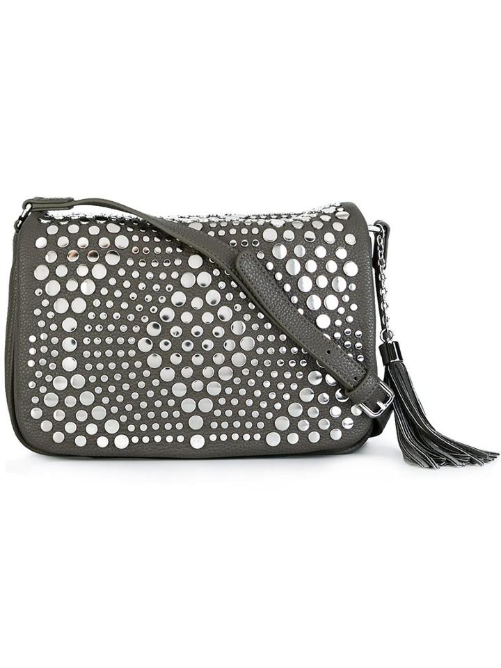 Twin-set Studded Shoulder Bag, Women's, Grey