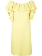 P.a.r.o.s.h. - Frill Dress - Women - Polyester - S, Yellow/orange, Polyester