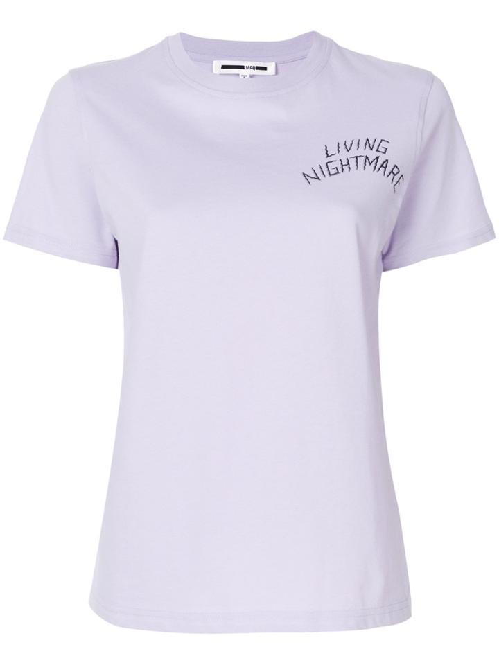 Mcq Alexander Mcqueen Living Nightmare T-shirt - Pink & Purple
