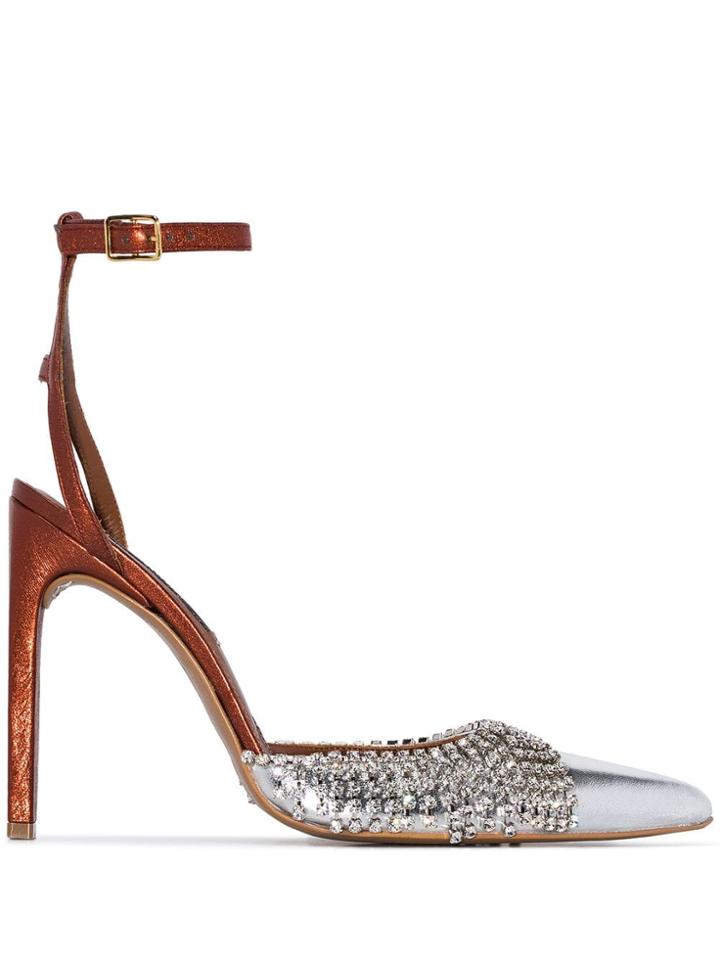 Area 110 Crystal Embellished Pumps - Silver