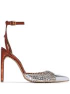 Area 110 Crystal Embellished Pumps - Silver
