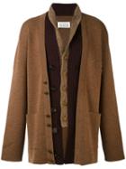 Maison Margiela - Shawl Collar Cardigan - Men - Nylon/wool - L, Brown, Nylon/wool